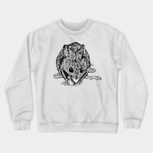 Drawing of a rat Crewneck Sweatshirt